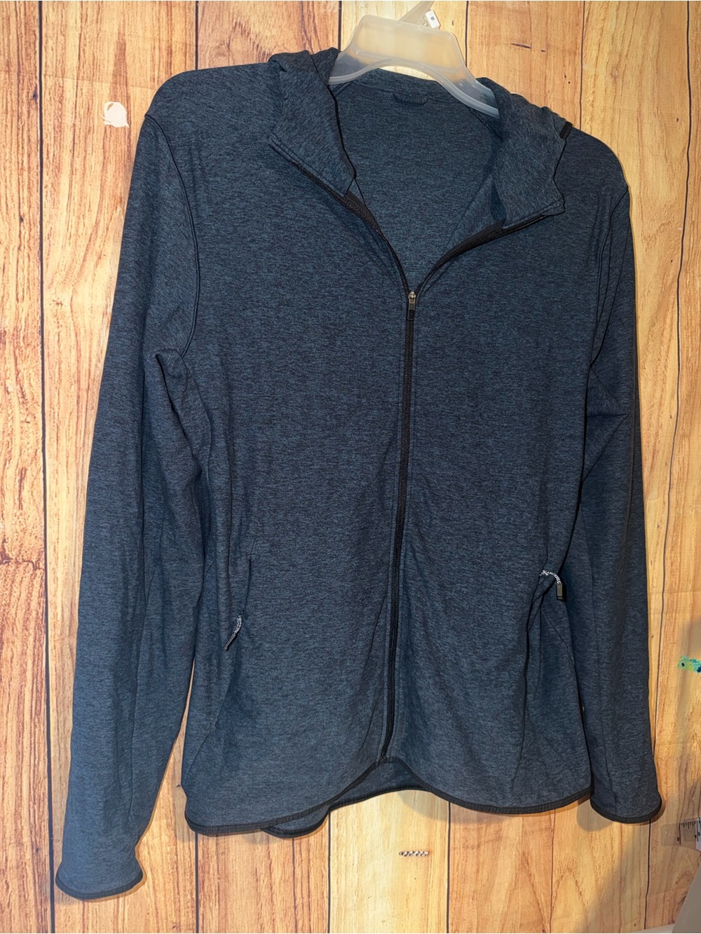 Lululemon Men’s Surge Warm Full Zip Heathered Moroccan Blue Black Size Medium